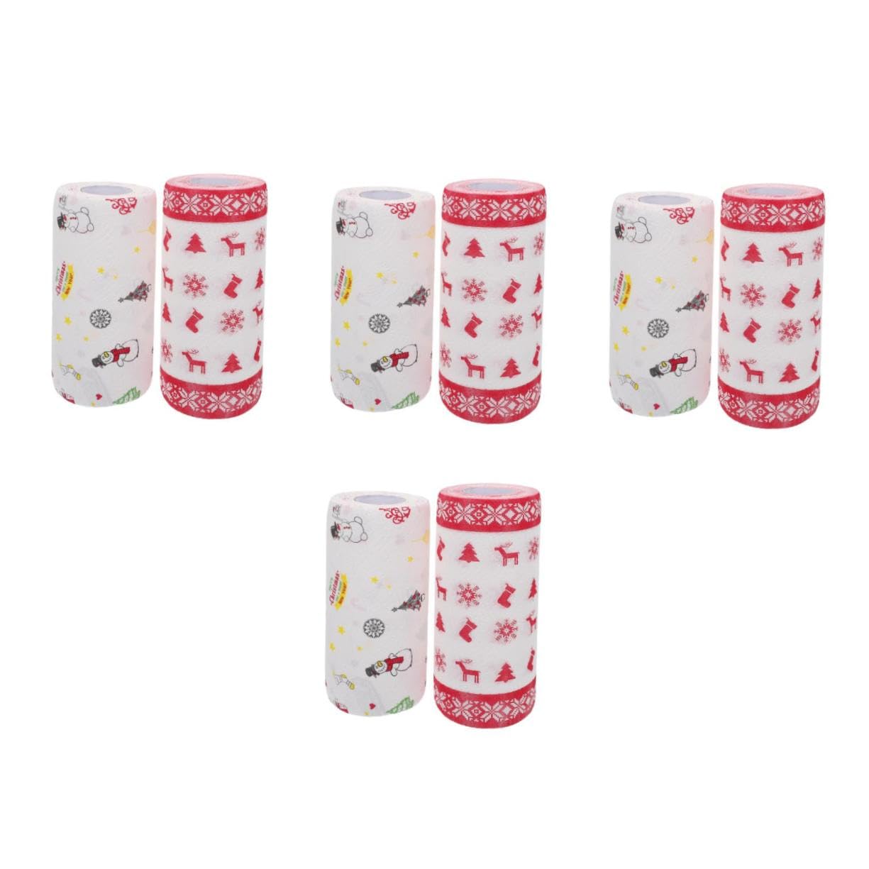 Cabilock 4 Set Carta Assorbente Da Cucina Carta Da Forno Natalizia Pergamena Natalizia Involucri Di Sandwich Cuscino Alimentare Per La Casa Per Merendine Grasso 2 * 4