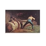 The Wood Sawyers by Jean-Francois-Millet Artworks Canvas Poster Room Aesthetic Wall Art Prints Home Modern Decor Gifts Framed-unframed 08x12inch(20x30cm)