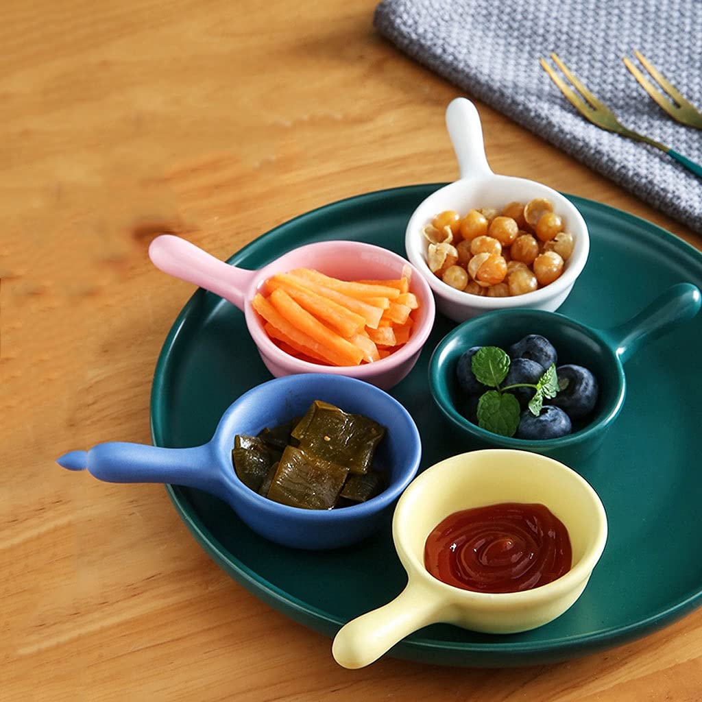 Soja Kleine Schalen Dip Gewürz Server Mini Sushi Snack Vorspeise Platten Set mit Griff