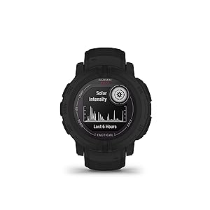 Garmin Instinct 2 Solar, Tactical-Edition, Rugged Outdoor Watch with GPS, with Solar Charging Capabilities, Built for All Elements, Multi-GNSS Support, Tracback Routing and More, Black