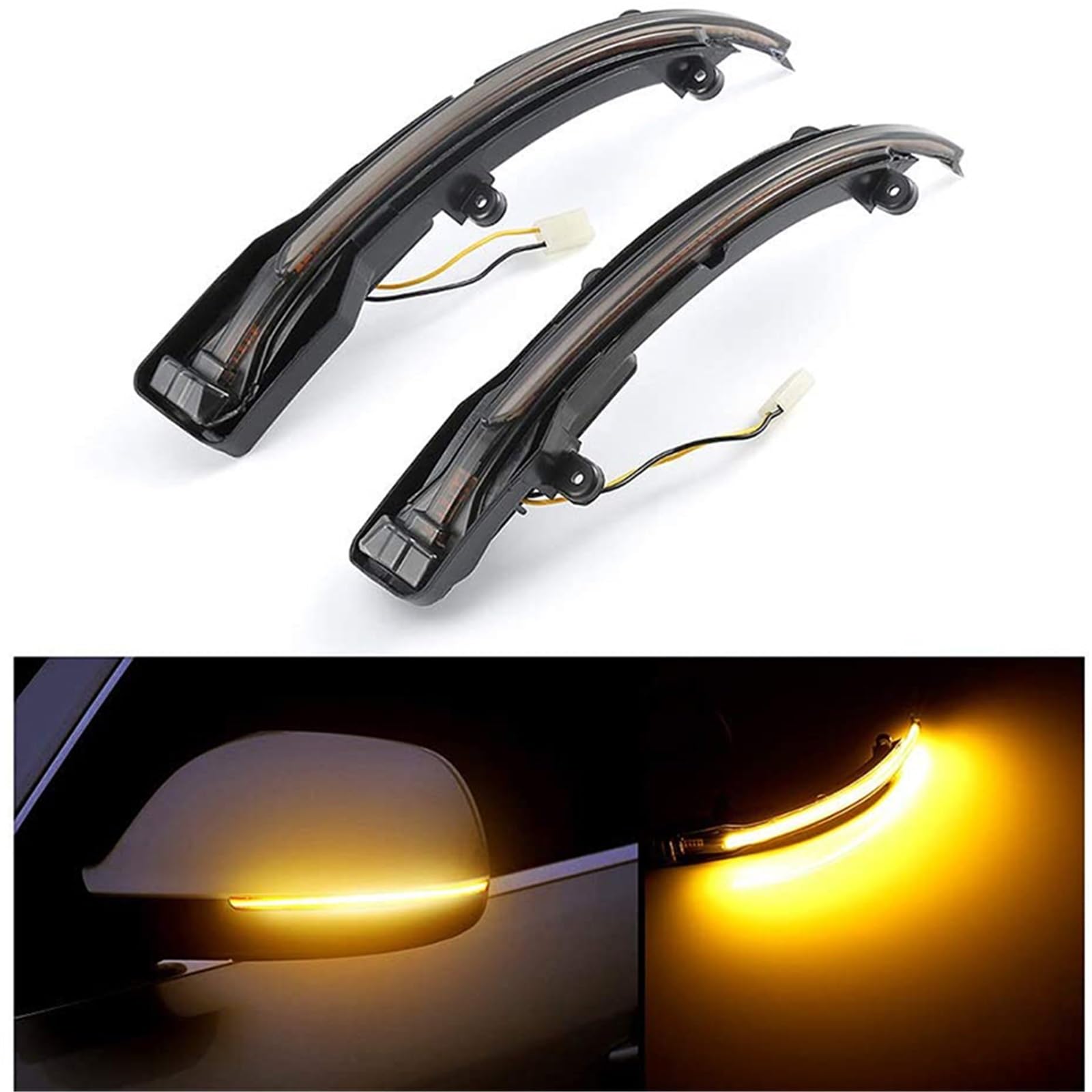 LED Intermitentes Laterales Luz Indicadora De Espejo Retrovisor LED con Señal Giro Dinámica para Q5 Q7 2009 2010 2011 2012 2013 2014 2015 2016 LED Señal Giro