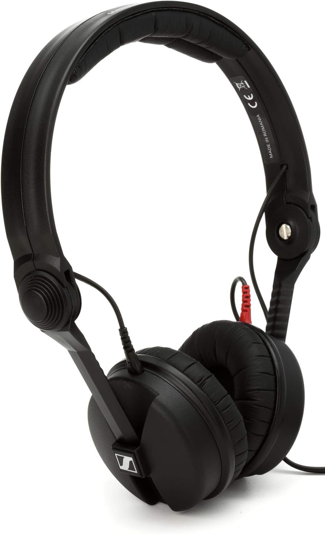 HD 25 Lightweight On-Ear DJ & Monitoring Headphones | Rotatable Capsule for Single-Ear Listening | 1.5M Single-Sided Cable & 1/4" Jack Adaptor Included | Black (506909)