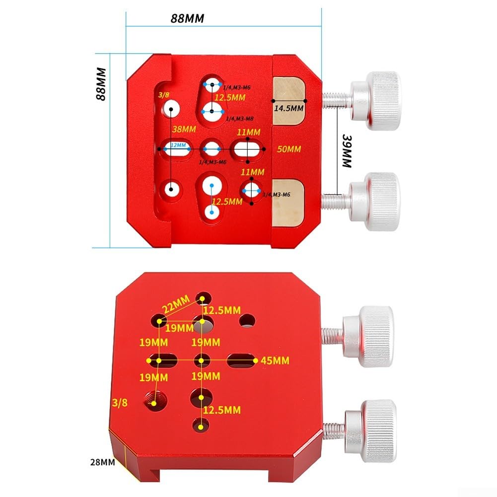 Accessoire de télescope, double tube fixe à queue d'aronde XY-230601 pour système de montage de télescope astronomique (rouge)