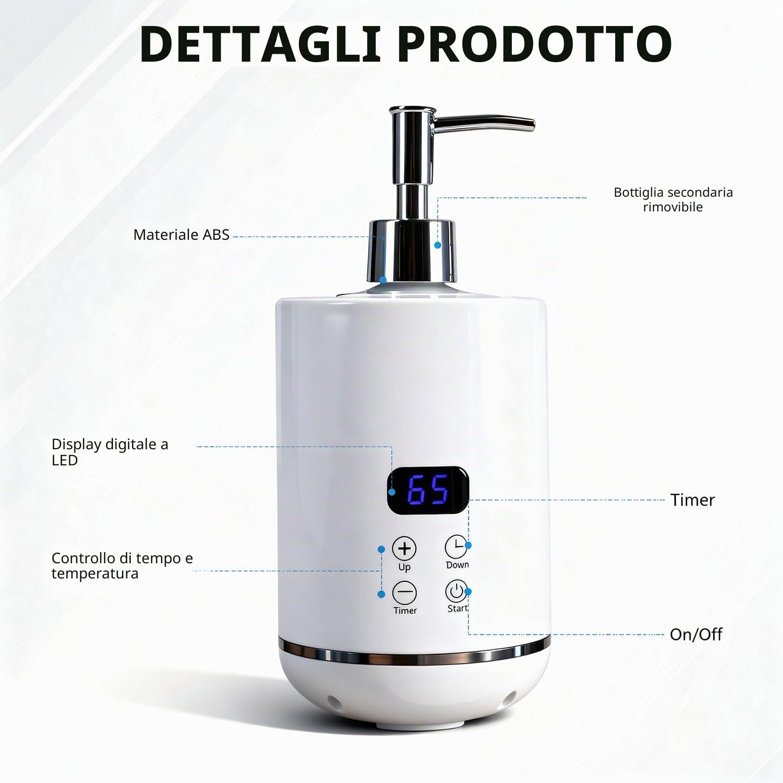 Scalda Olio da Massaggio, Riscaldatore ad Olio Massaggio, 250 ml Scaldaolio Elettrico Portatile per Saloni di Bellezza SPA uso Domestico