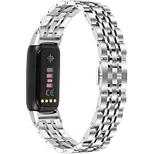 Fitbit Luxe Bant ile Uyumlu, Ayarlanabilir Paslanmaz  elik Kad n Yapay Elmas Yedek Bileklikler  k  k  k Bileklik Nab z Fitbit L ks Kay lar Kad nlar K zlar i in Aksesuarlar