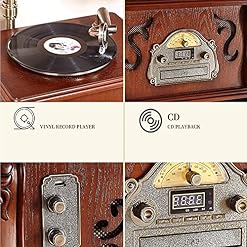 YAMMY Tourne-disques, boîte à Musique Tourne-Disque, Platine en Bois, phonographe Bluetooth avec Haut-parleurs stéréo… - Les Beatles, Paul McCartney, John Lennon, RIngo Starr, George Harrison YAMMY Tourne-disques, boîte à Musique Tourne-Disque, Platine en Bois, phonographe Bluetooth avec Haut-parleurs stéréo… – Image 7