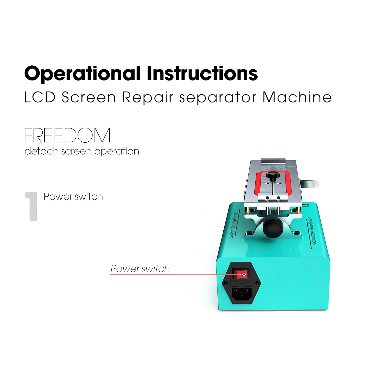 7-inch 360° Rotating Powerful Vacuum LCD Screen Separator Machine