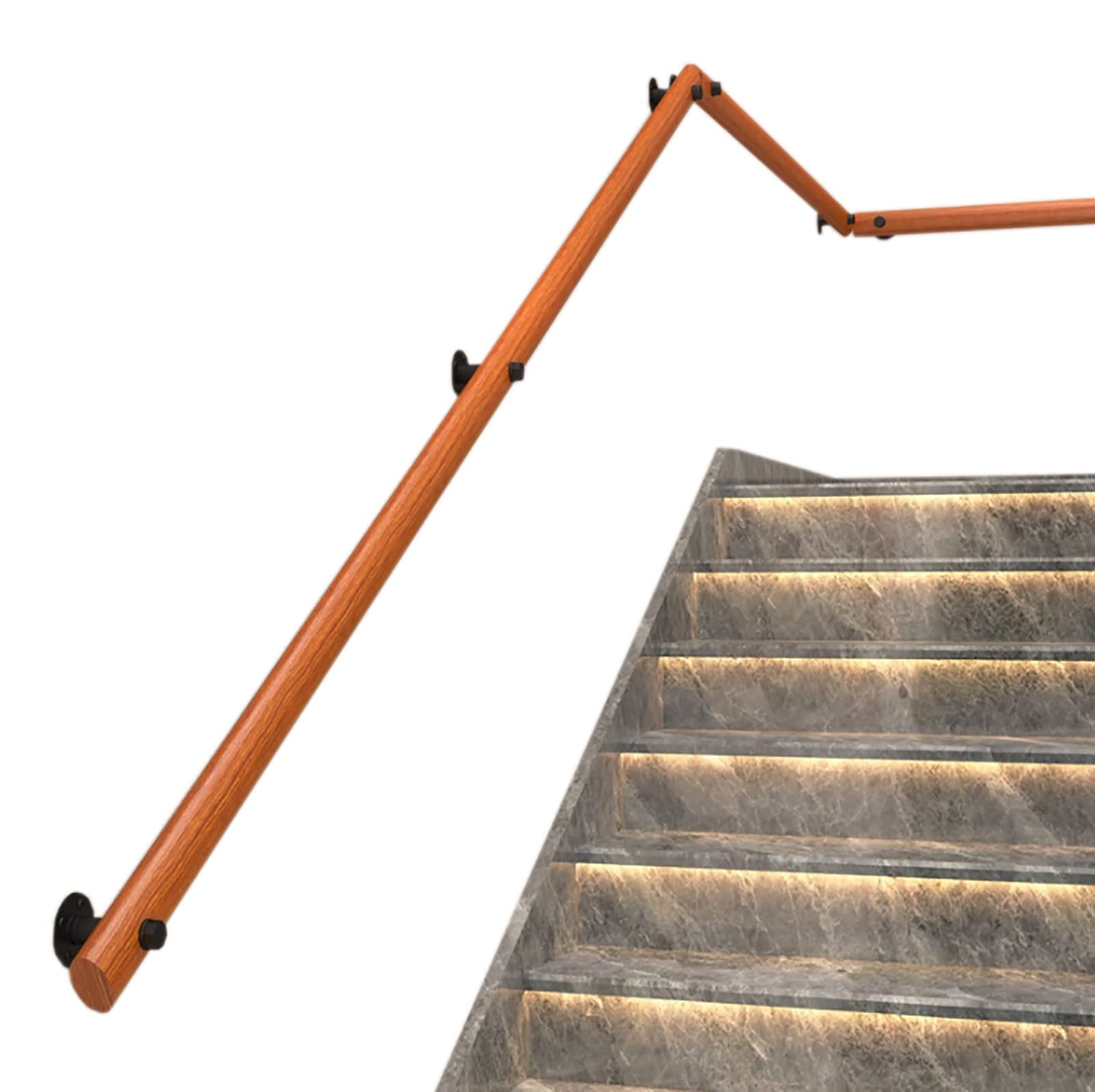 Rampes de sécurité en pin de 1 à 20 pieds pour escaliers muraux