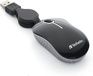 Verbatim Mini Travel Optical Mouse, Commuter Series - Black