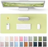 Vista 127 de YSAGi Protector de escritorio de cuero, tapete de oficina, alfombrilla grande para mouse, secante antideslizante de cuero PU, escritorio