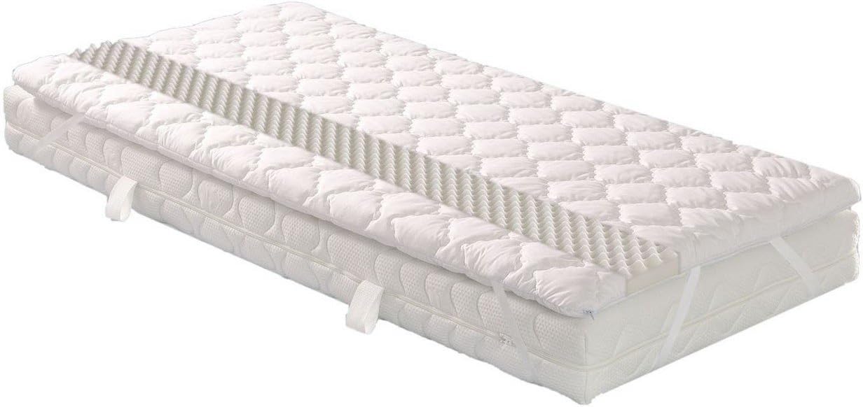 Abeil, Napped Foam Mattress Topper/Protector-White, white, 160 x 200 cm