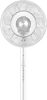 Stojący wentylator podłogowy, 3-biegowa oscylacja, z 7,5-godzinnym zegarem, pilotem i regulacją wysokości, do sypialni i biura.