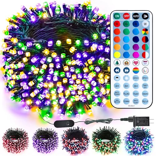 Brizled RGB Christmas Lights, 164ft 500 LED Color Changing String