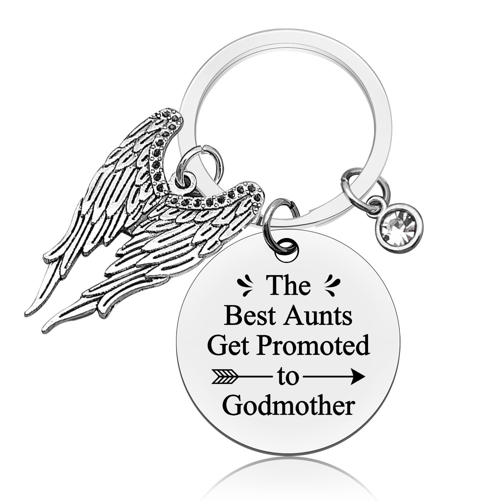 Godmother Keychain from Goddaughter Godson Godmother Gift for Women Baptism Gifts for Godmother Christening Gifts from Godchild Pregnancy Announcement Gift Birthday Christmas Gifts for Godmother