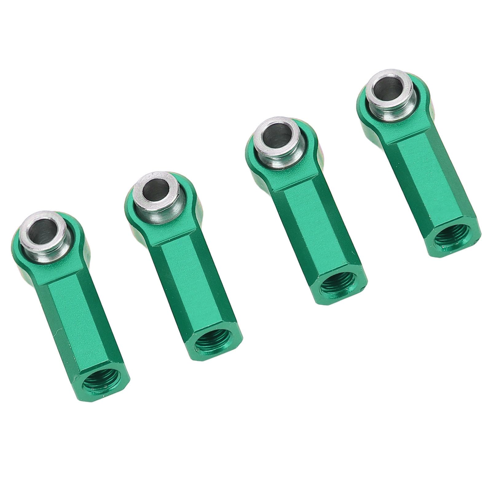 Alloy RC Link Rod End with 7mm Diameter Ball Joint, Pack of 4, Anti Corrosive and Long Term Stability, Suitable for 1/10 Model Car (Red) (Green)