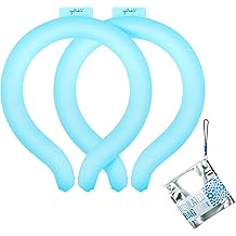 2PCS Neck Cooling Tube with Insulated Bag, Reusable Neck Coolers Wearable Body Cooling Products for Hot Weather in Summer
