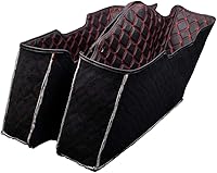 Vista 19 de Moto Onfire Saddlebags Liners - Kit de alfombras para alforjas duras Harley Touring 2014+, color azul, 4.5 bolsas estiradas