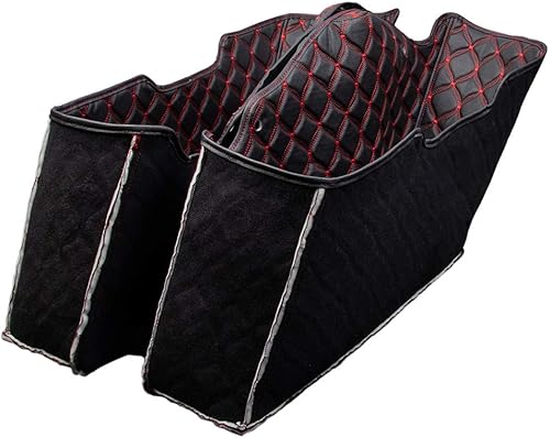 Moto Onfire Us Stock - Forros de alforja, costuras de hilo rojo, insertos de bolsa aptos para Harley 2014+, fondos de alforjas de fábrica (no