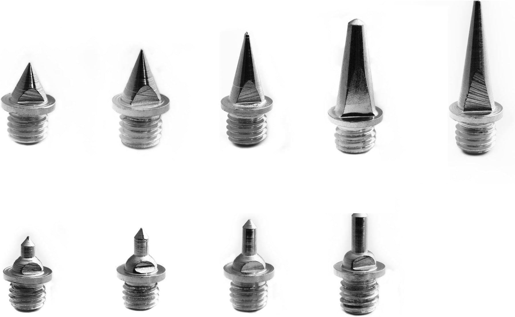 Cartasport Replacement Running Spike pins - Pyramid and Tartan - (Silver, Tartan Spikes - 6mm)