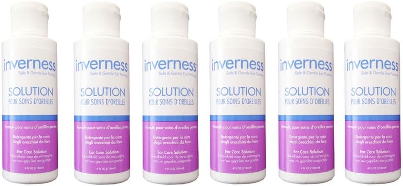 INVERNESS After Piercing Ear Care Solution 4 oz 6 pc Set