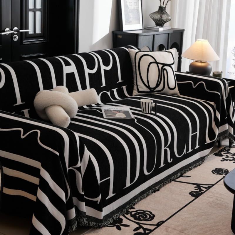 Homero Sofa Cover 3 Seater Premium Reversible Chenille Sofa Throw for Living Room, Anti Slip Sofa Cover with Soft Touch Furniture Protection Design-image-17