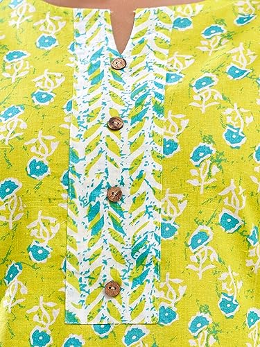 Image of feranoid Women Cotton Printed Short Kurti | Short Kurti for Women | Printed Cotton Kurti
