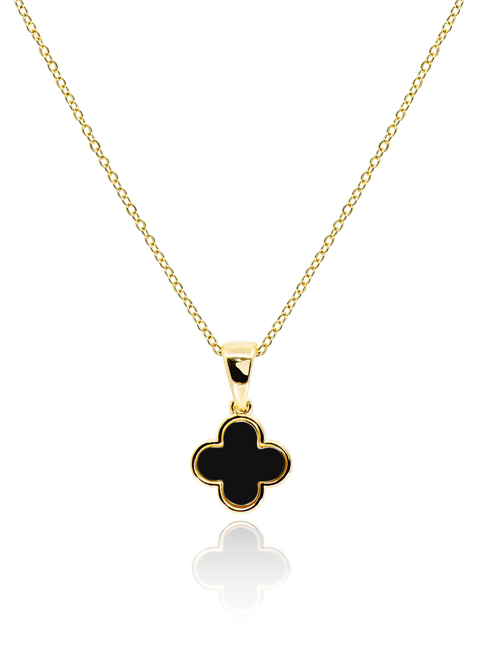 QVY Dainty Four Leaf Clover Necklace