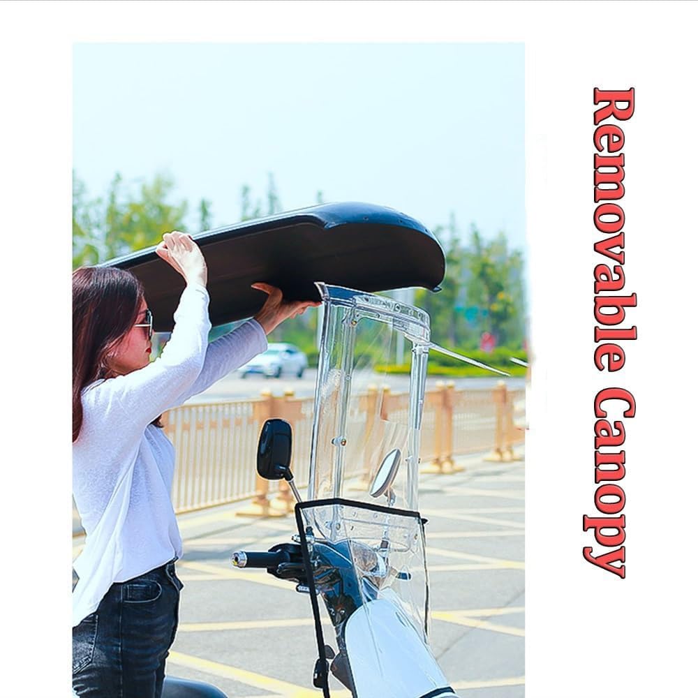 Techo protector impermeable para bicicleta eléctrica, refugio todas | Protección para scooter, parasol, tienda impermeable para scooter de movilidad, diseño parasol, tiras reflectantes