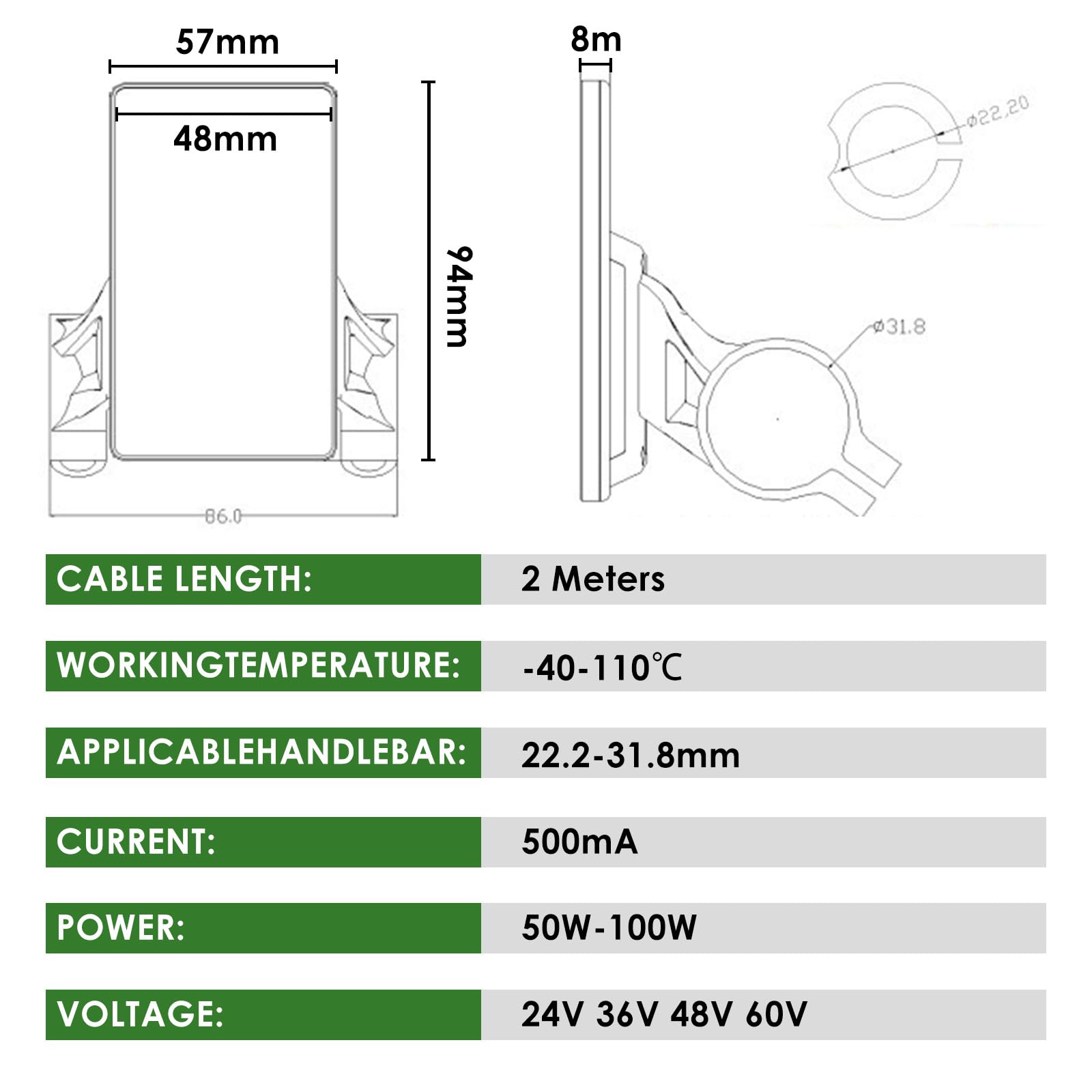 Pantalla LCD de Bicicleta Eléctrica M5 24V 36V 48V 60V Panel de Medidor de Scooter de Bicicleta Eléctrica Universal con Conector A Prueba de Agua