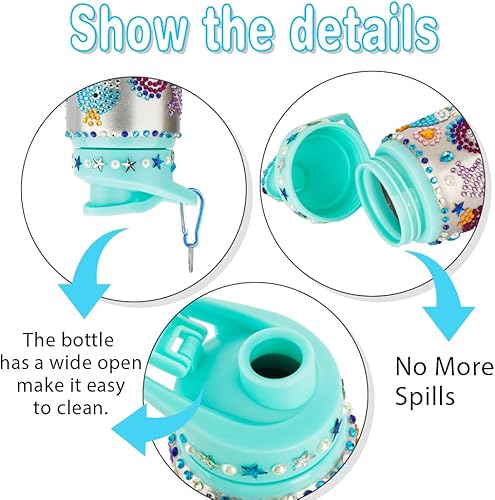 Miniatura 4 de Regalos de Navidad para niños, decora tus propios kits de botellas de agua para niñas de 4, 5, 6, 7, 8, 9, 10 a 12 años, pintura de diamantes con