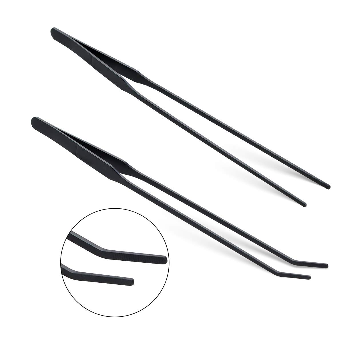 Kit 5 in 1 per acquario con forbici dritte e curve, spatola substrato, pinzette dritte e curve, set di attrezzi per piante acquatiche in acciaio inox, con supporto e custodia