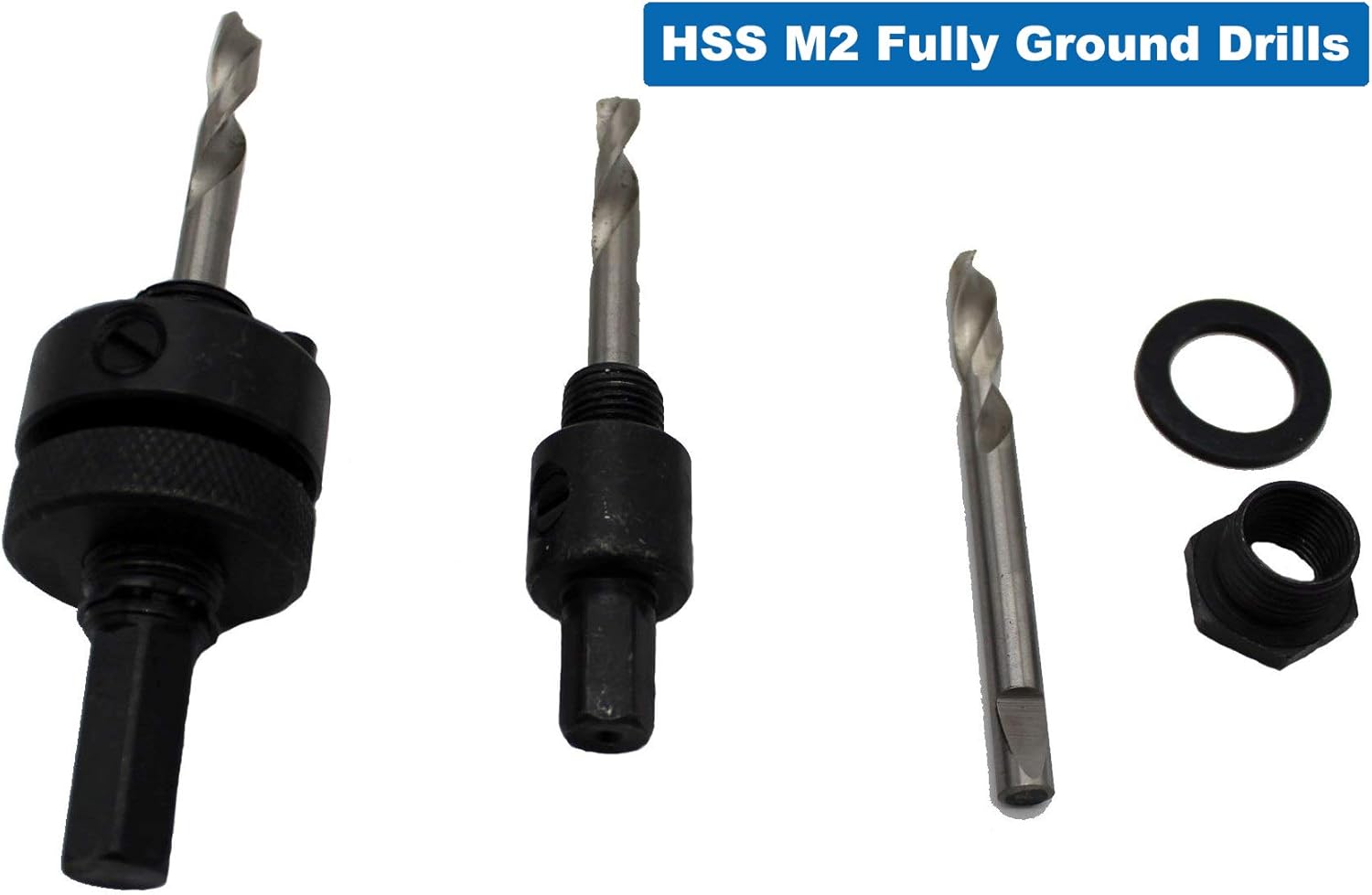 KHCRAFT Bi-Metal Hole Saw Kit High Speed Steel M42 with Cobalt 8% for Metal and Wood 13-Piece General Purpose 3/4" to 2-1/2" in Quality Carrying Case - - 