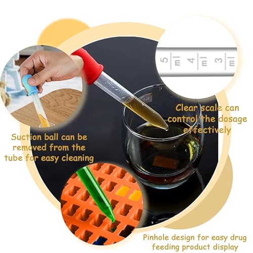 3 Stück 5 ml Graduierte Silikon-Pipetten – Inkl. Reinigungsbürste, ideal für Handwerk, Pflanzenpflege & Lebensmitteldekoration