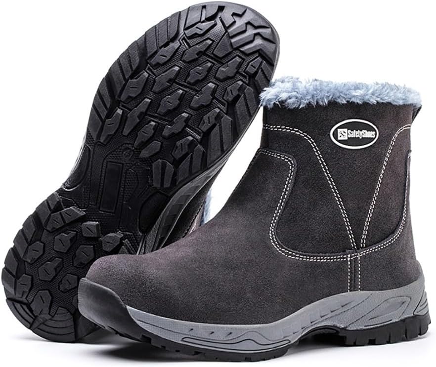 Cold Protection Safety Boots, Long Boots, Cold Area Specification, Work Boots, Boot Type, Lightweight, Fleece Lined, With Boa, High Cut, Non-Slip, Steel Toe Box, Prevents Nail Punctures, Men's