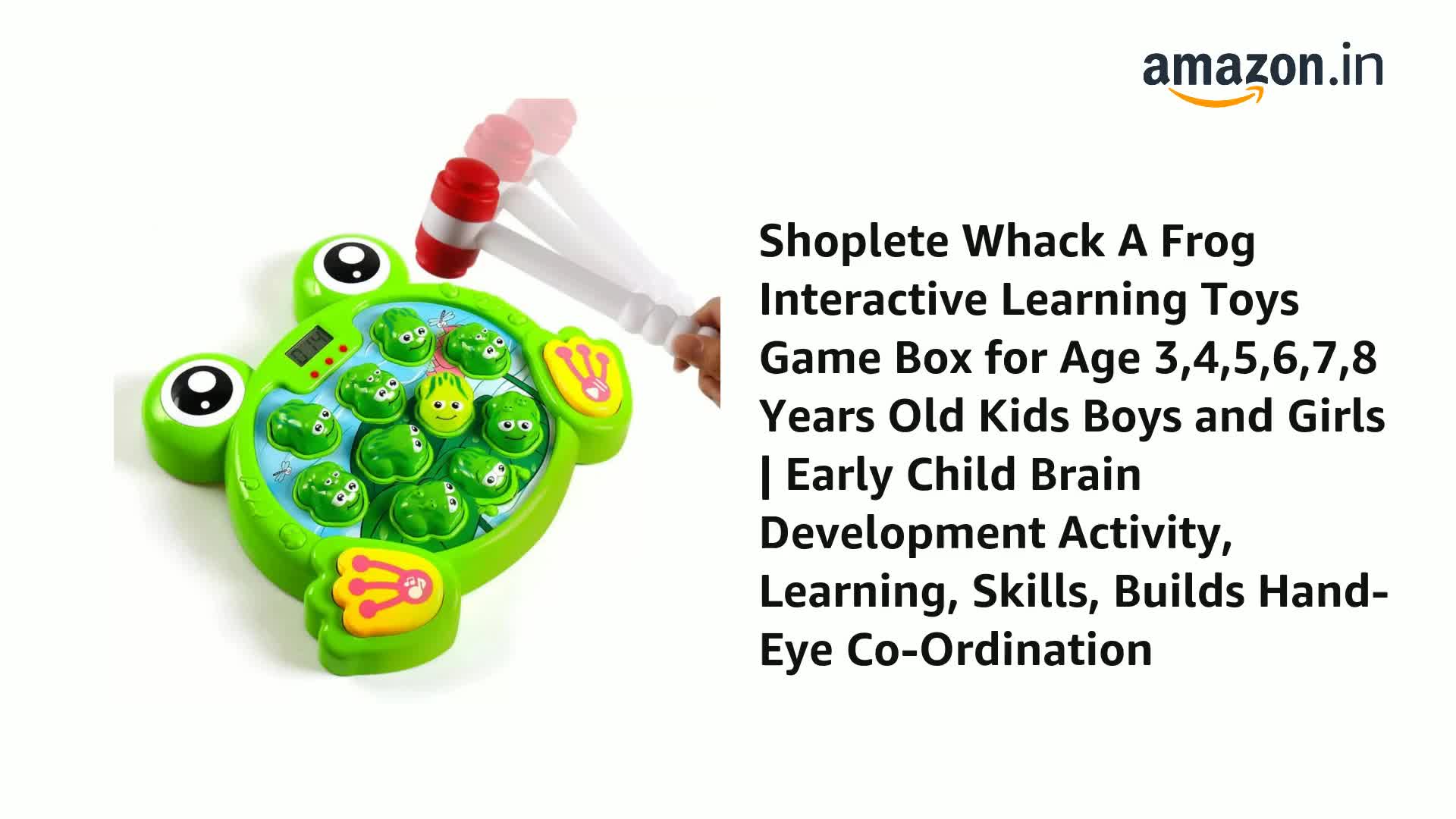 Buy Shoplete Whack A Frog Interactive Learning Toys Game Box for