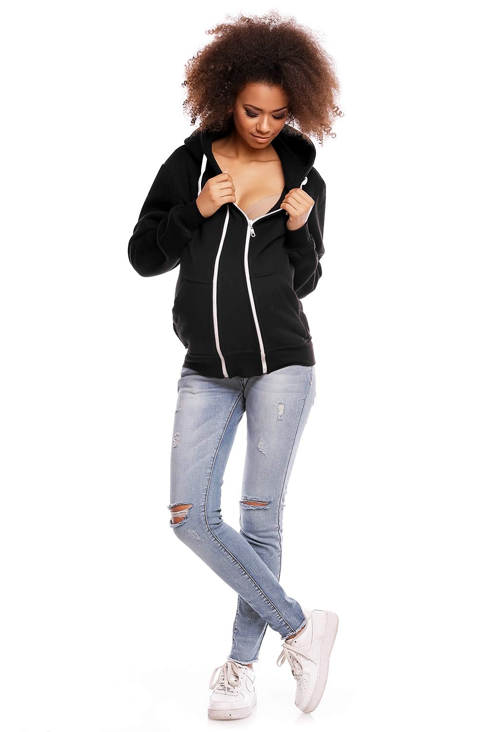 Selente Mummy Love Sweat à Capuche/Veste/t-Shirt à Manche Longues Grossesse/maternité en 100% Coton. Fabriqué dans l'UE.