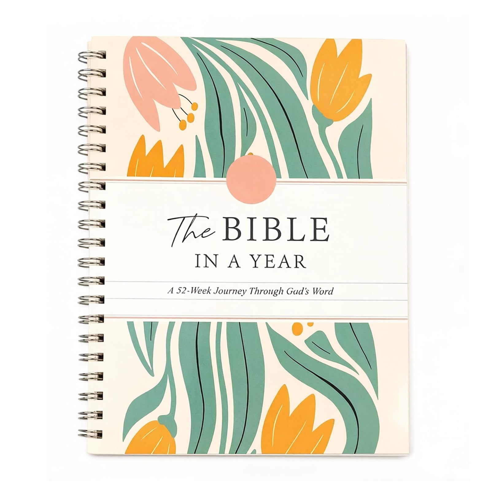 The Bible in a Year: 52-Week Bible Study for Women โ Spiral-Bound Workbook & Daily Walk Bundle | Guided Reading Plan with Note-Taking Space (A5)