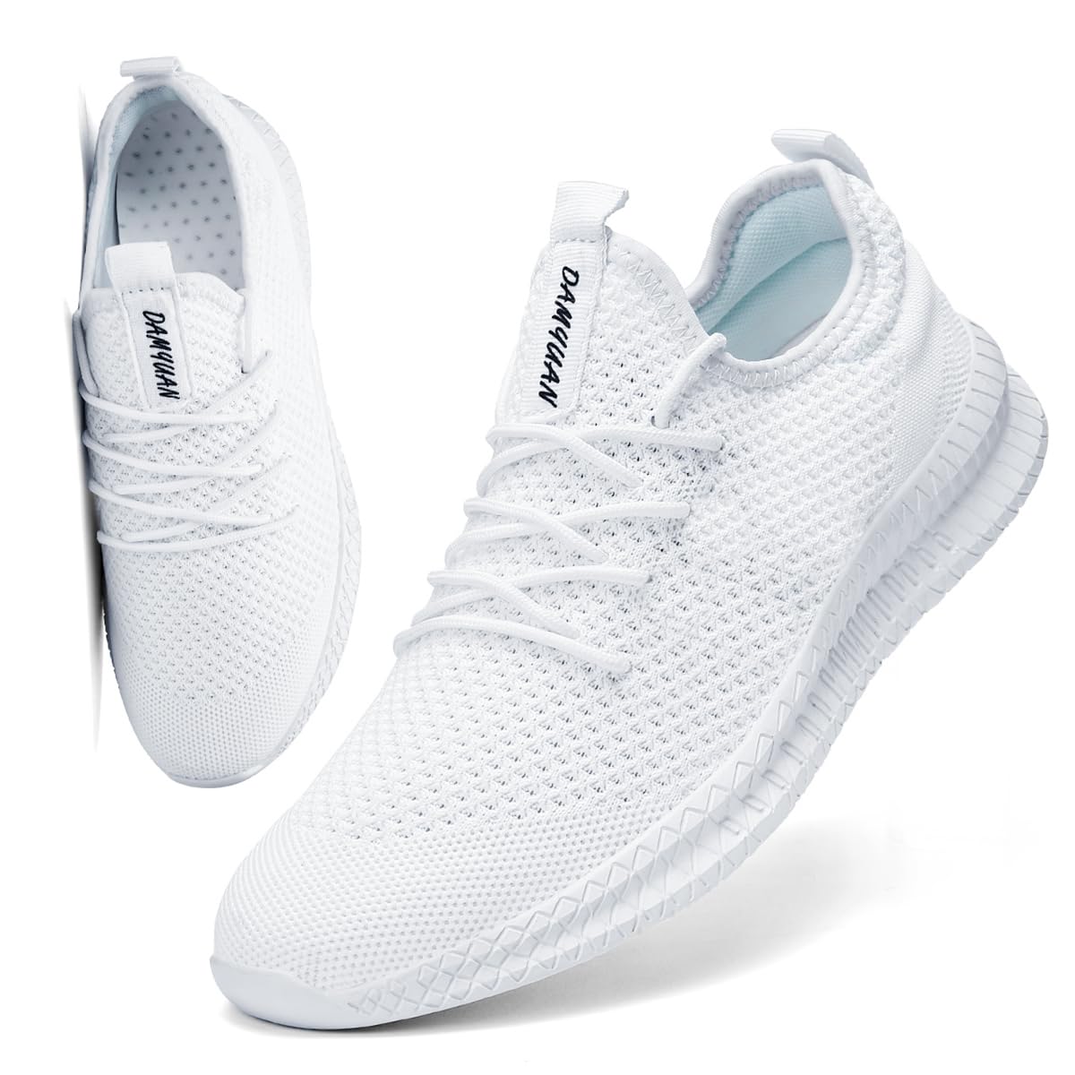 GLYGML Men's Walking Running Shoes Slip On Sneakers Non Slip Athletic Sports Tennis Fitness Casual Workout Gym Shoes Lightweight Trainers Fashion Soft