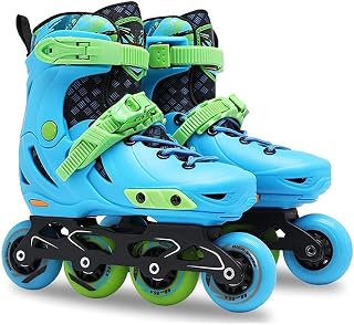 FUNNYBSG Adjustable Inline Skates For Kids, Children's Inline Skates, Roller Skates For Girls Boys, Beginner Outdoor Inline Roller Skates For Adult Women And Men