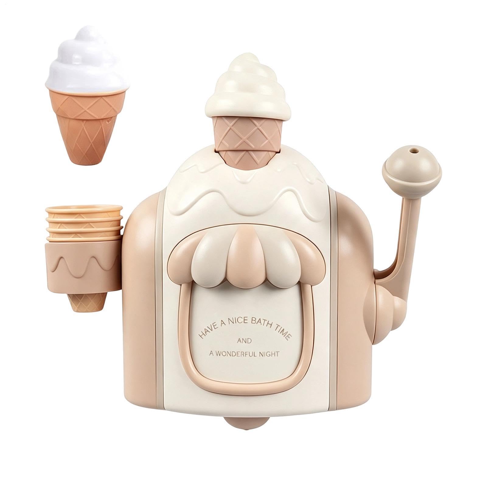 Bubble Ice Cream Maker Bath Toy Kids Pretend Play Educational