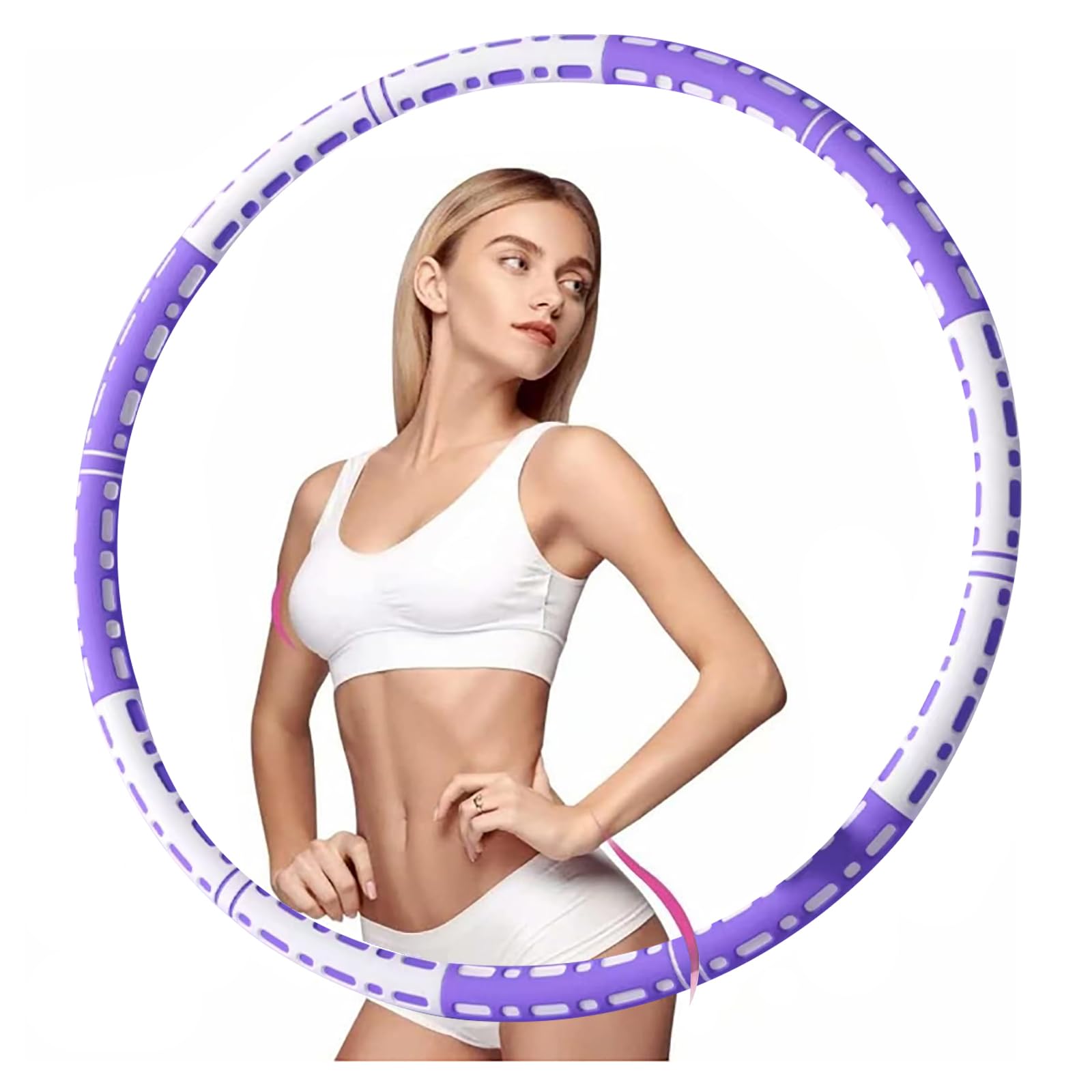 Hula Hoop Reifen Erwachsene, 1-5kg Gewichteter Hula Hoop Reifen Rostfreier Stahl Fitness Hoola Hoop Reifen 6 Segmente Abnehmbarer Geeignet Für Fitness/Bauchformung