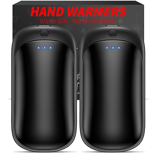 2 Pack Hand Warmers Rechargeable, Portable Electric Hand Warmers Reusable, USB 2 in 1 Handwarmers, Outdoor/Indoor/Warm Gifts for Men Women Kids