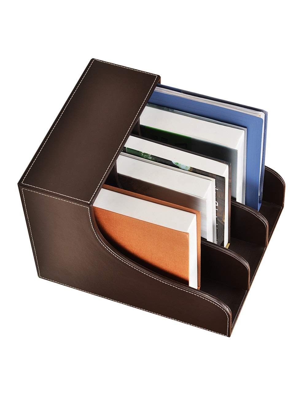 Organizzatore di File/portafile, schedari Portariviste Telaio Divisore per File Espositore Scatola di immagazzinaggio Nero, Organizzatore di File da scrivania (A)