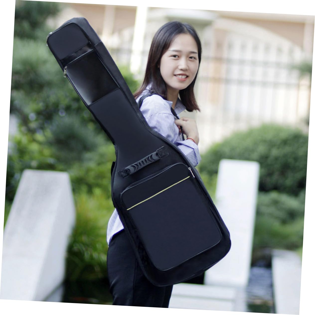 HANABASS Classical Guitar Backpack Bag with Strap Oxford Storage Case for Acoustic Electric Guitars Practical Organizer with Extra Storage for Accessories