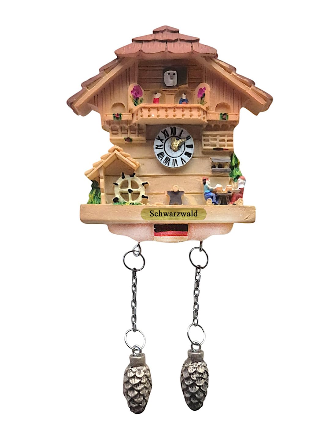 Ciffre Kuckucksuhr Magnet Polyresin Kühlschrank Beige Haus - Schwarzwald