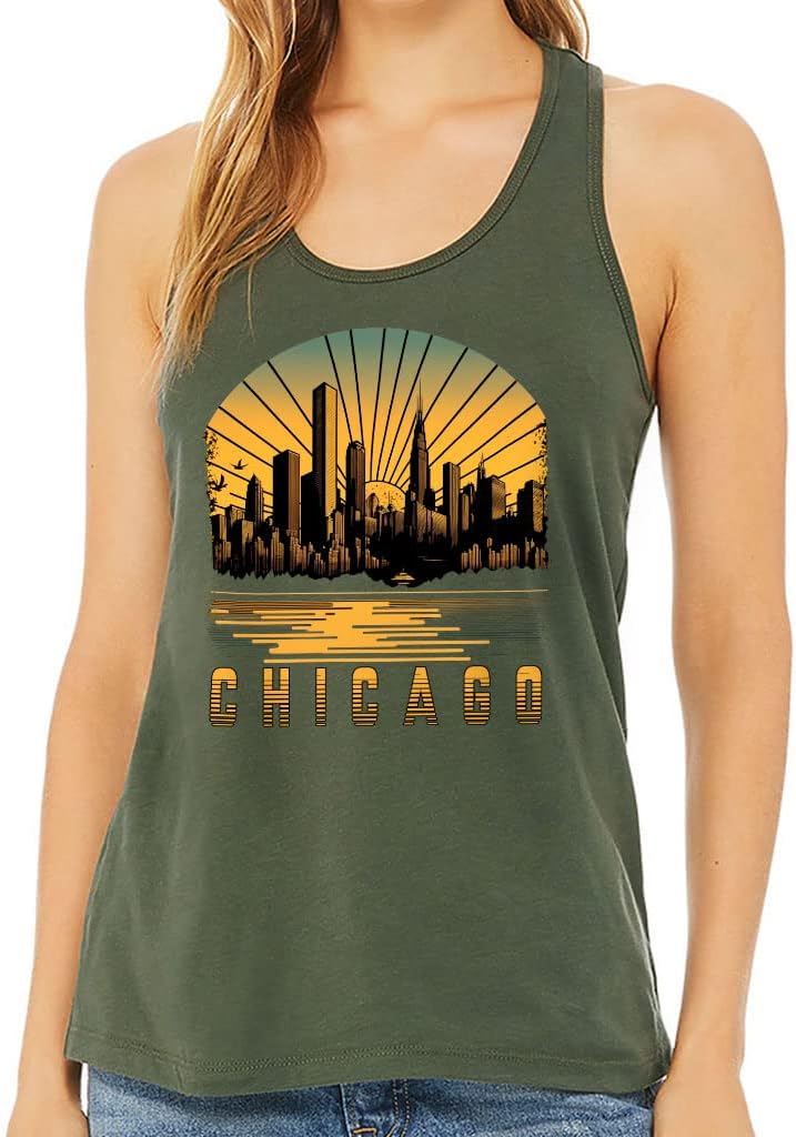 Cityscape Women's Racerback Tank - Beautiful Tank Top - Art Workout Tank