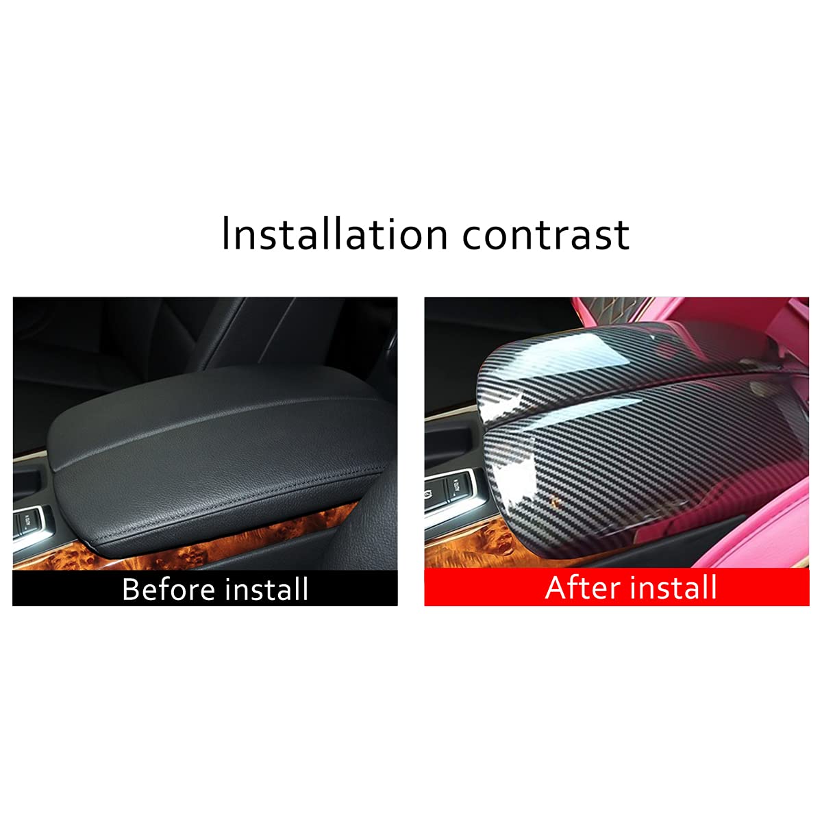 Copertura Bracciolo In Fibra Di Carbonio Per BMW X5 E70 E X6 E71 2007-2013 - Foto 6