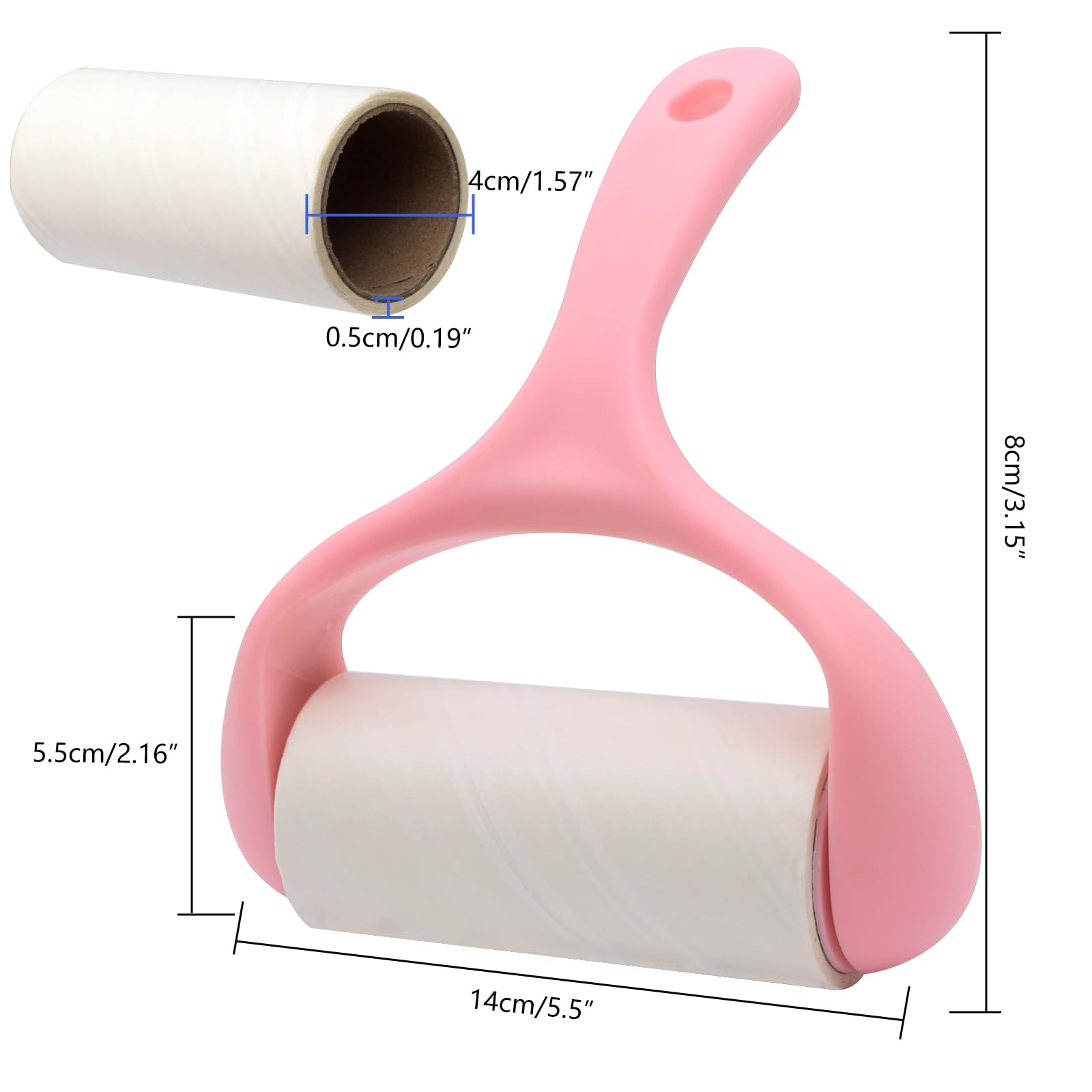 Rouleau Anti-peluches SWIHELP - 9 Recharges (540 Feuilles) Avec Manche - Pour Vêtements, Meubles Et Poils D'animaux