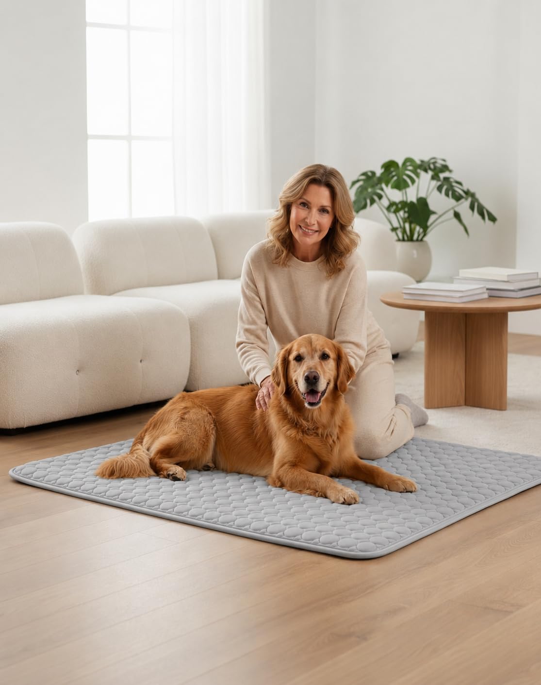 The Dog Hub Co Arctic Cooling Dog Mat, Gel-Free Washable Summer Mat for Dogs, Foldable Pet Bed for Home, Car & Travel (Gray, XL)