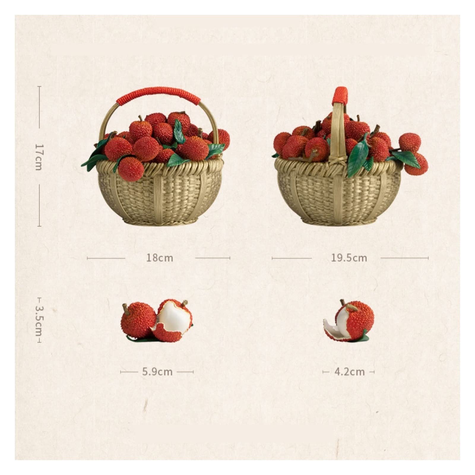 Dekoracje na biurko Miedziana ozdoba przedpokoju salon Tabletop Fruit liczi dekoracje na parapetówkę Akcesoria do biurka domowego